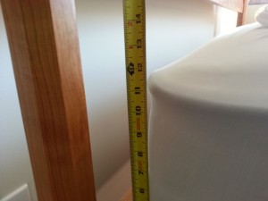 measure mattress thickness at the edge