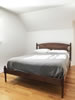 Mary Clare bed with low footboard - queen size in walnut