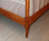 Curly maple with aged maple finish footboard detail