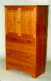 Shaker 4 drawer bureau with cabinet