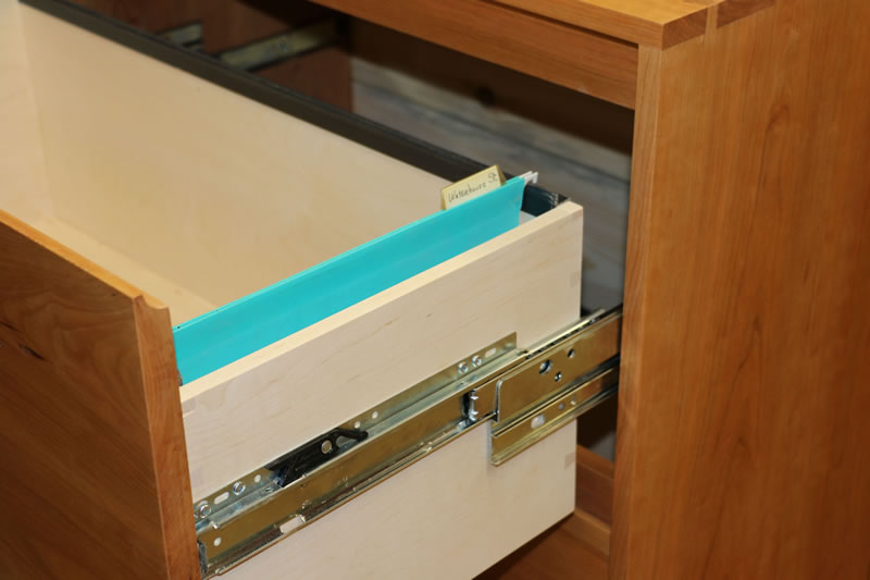 dovetailed cherry lateral file cabinet : handmade furniture