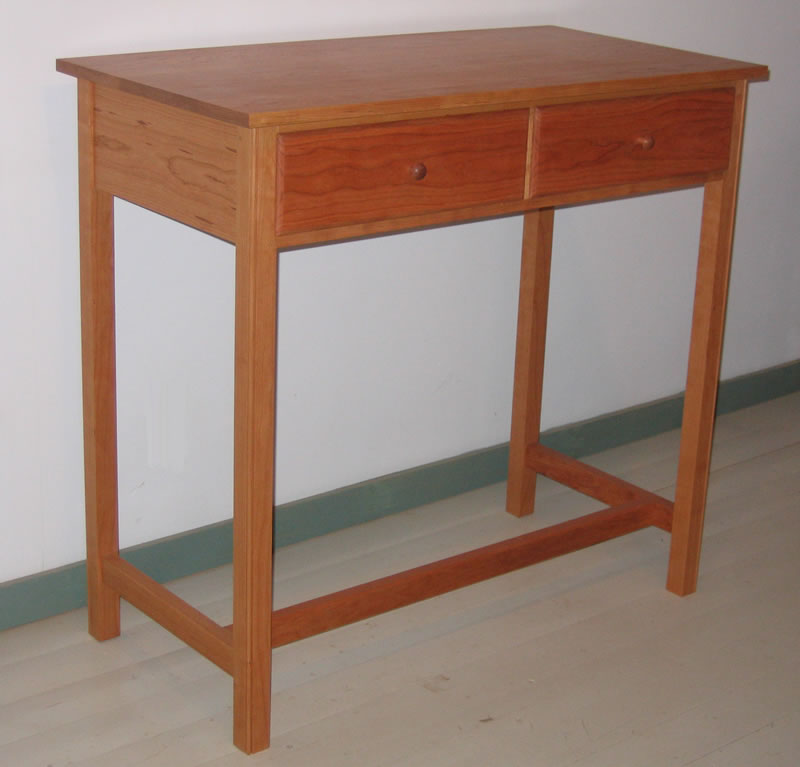 Cherry stand up desk - 45" x 23" x 42"h - Drawers 6" deep