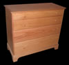 4 drawer bureau with mitered base in oak