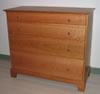 4 drawer Shaker inspired bureau with mitered base in cherry