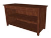 TV cabinet option with paneled sides & back, 2 adjustable shelves. 48"w x 18"d x 29"h