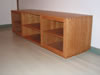 Dovetailed media cabinet in cherry. 72"l x 20"d x 22"h
