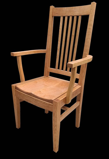 Shaker ladder back arm chair