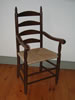 Shaker ladder back arm chair with vintage cherry finish