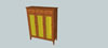 Rendering of custom mahogany cabinet