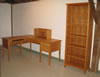 computer desk with organizer and bookcase