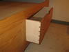 Dovetailed drawers under bed