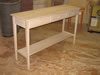 Custom hall table - 3 drawers & shelf - in maple
