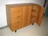 Interior of custom sideboard