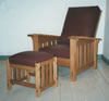 Morris chair with ottoman - quartersawn white oak