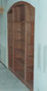 Recessed cherry bookcase