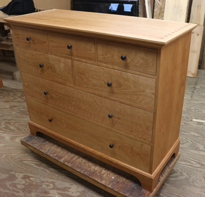 Cherry 7 drawer Shaker bureau