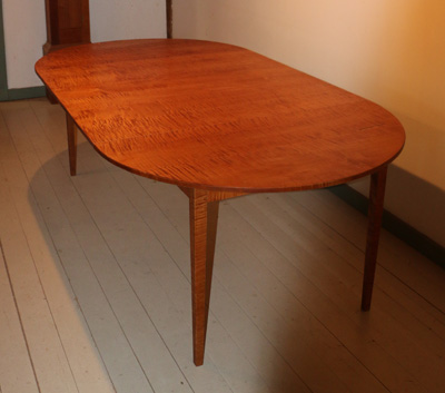 curly maple extension table