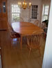 70" oval extension table with 1 leaf