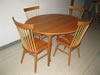 60" x 46" table with spindle back chairs