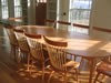 70" long oval table extended to 114"
