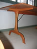 Shaker trestle table base and angle iron brace detail